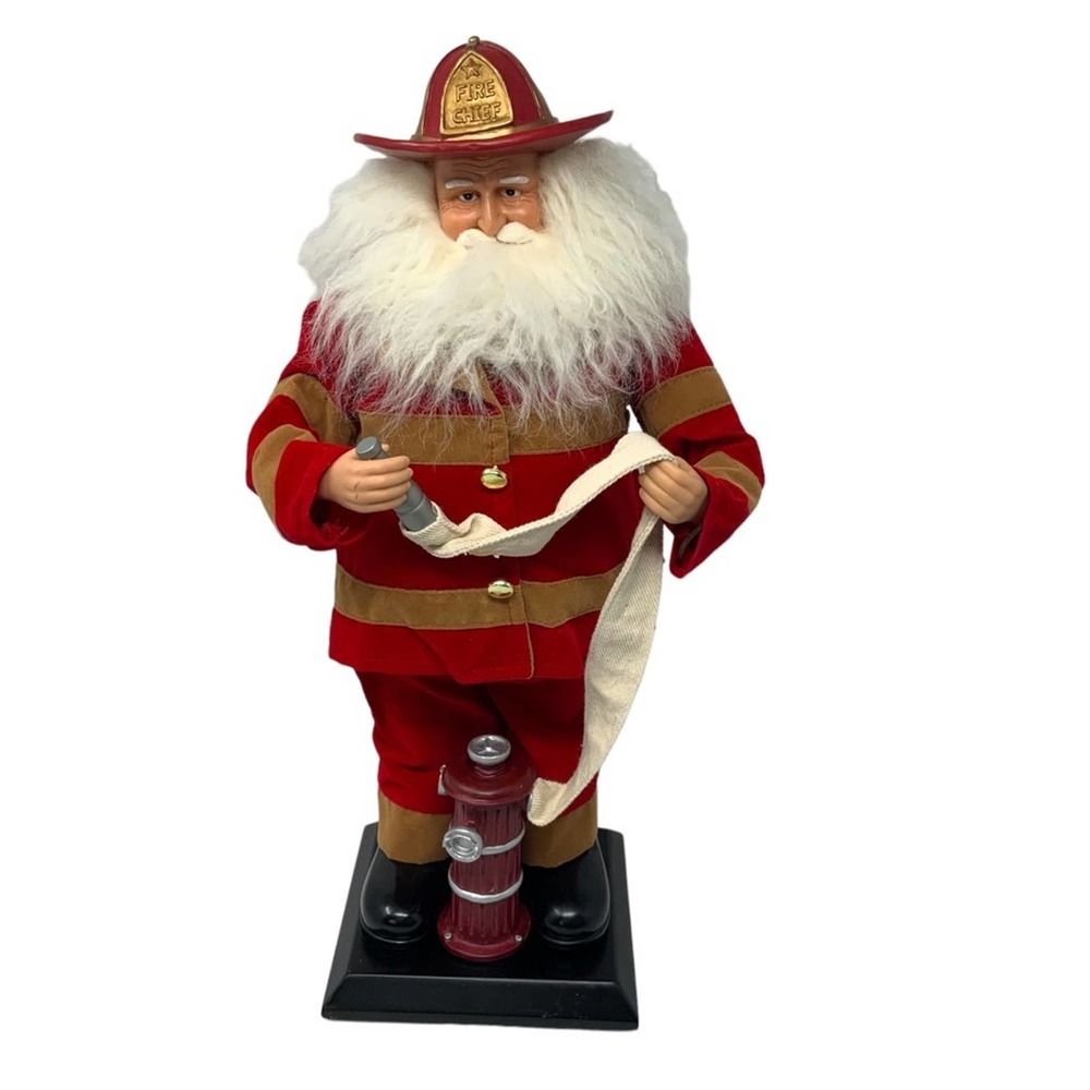 Fireman‎ Santa Fire Hose Hydrant Christmas Firefighter Decor - Picture 8 of 13
